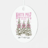 レトロクリスマスオーナメント – 北極 メタルオーナメント (正面左)