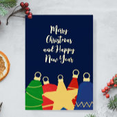 レトロクリスマスオーナメント 箔シーズンカード