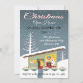 レトロクリスマスオープンハウス招待状 招待状 (正面)