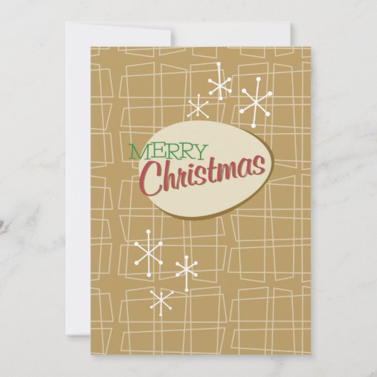 レトロクリスマスカスタマイズパーティの招待状 招待状 (裏面)