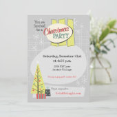 レトロクリスマスカスタマイズパーティー招待状-1958 招待状 (スタンド正面)