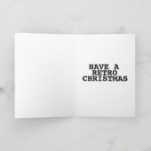 レトロクリスマスカップルのアートグリーティングカード シーズンカード (内部)