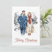 レトロクリスマスカップル シーズンカード (スタンド正面)