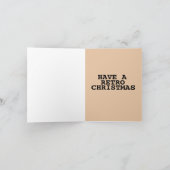 レトロクリスマスカップル&猫グリーティングカード シーズンカード (内部)