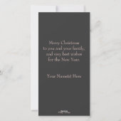 レトロクリスマスガールトリミングツリーカスタム シーズンカード (裏面)