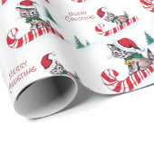 レトロクリスマスキャッツパーティー ラッピングペーパー (ロールコーナー)