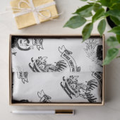 レトロクリスマスキャラクターティッシュペーパー 薄葉紙 (ギフト)