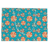 レトロクリスマスキャンディーケーンブルー ラージペーパーバッグ (裏面)