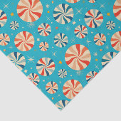 レトロクリスマスキャンディーケーンブルー 薄葉紙 (詳細)