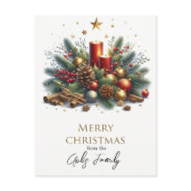 レトロクリスマスキャンドルと金ゴールドホリデー