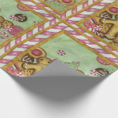 レトロクリスマスクッキー包装紙 ラッピングペーパー (角)