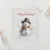 レトロクリスマスグリーティングカード カード (正面/裏面インサイチュ)