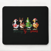 レトロクリスマスグースクリスマスグースマメリース マウスパッド (正面)