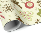 レトロクリスマスコラージュ ラッピングペーパー (ロールコーナー)