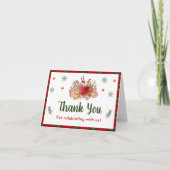 レトロクリスマスサンキューカード誕生日 サンキューカード (正面)