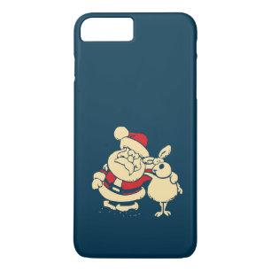 レトロクリスマスサンタとトナカイ仲間 iPhone 8 PLUS/7 PLUSケース