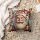 レトロクリスマスサンタクロース クッション (ブランケット)