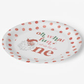 レトロクリスマスサンタファースト誕生日紙プレート ペーパープレート (アングル)