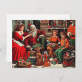 レトロクリスマスサンタホラー ポストカード (正面/裏面)