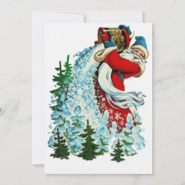 レトロクリスマスサンタメイキング雪 シーズンカード