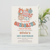 レトロクリスマスサンタワンダーフルファースト誕生日 招待状 (スタンド正面)