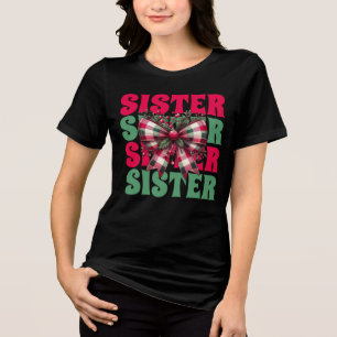 レトロクリスマスシスターコケットボウ トライブレンドTシャツ