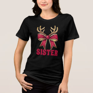 レトロクリスマスシスタートナディアボウ トライブレンドTシャツ