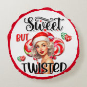 レトロクリスマススウィートnツイストピンナップ ラウンドクッション (裏面)