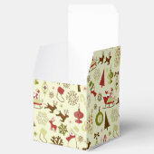 レトロクリスマススケッチシームレスパターン フェイバーボックス (オープン)