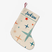 レトロクリスマスススススパークルカスタムー スモールクリスマスストッキング (正面 (吊り時))