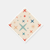 レトロクリスマスススススパークルホリデーパーティー スタンダードカクテルナプキン (角)