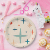 レトロクリスマスススススパークルホリデーパーティー ペーパープレート (パーティー)