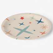 レトロクリスマスススススパークルホリデーパーティー ペーパープレート (アングル)