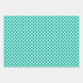 レトロクリスマススターズ、木ストライプ々 ラッピングペーパーシート (正面2)