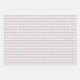 レトロクリスマススターズ、木ストライプ々 ラッピングペーパーシート