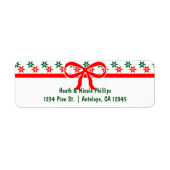 レトロクリスマススターヴィンテージ住所 シール (正面)