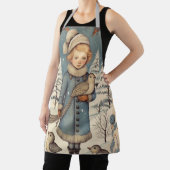 レトロクリスマススノーシーン エプロン (インサイチュ)