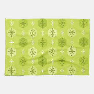 レトロクリスマススノーフレークシャルトレウス キッチンタオル
