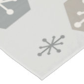 レトロクリスマススノーフレークスシルバー金ゴールド テーブルクロス (アングル)