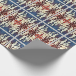 レトロクリスマススノーフレークセーター ラッピングペーパー