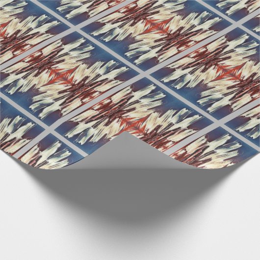 レトロクリスマススノーフレークセーター ラッピングペーパー (角)