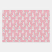 レトロクリスマスセット1ピンククリスマス ラッピングペーパーシート (正面)