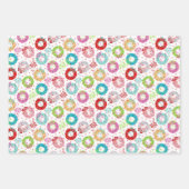 レトロクリスマスセット2レッドクリスマス ラッピングペーパーシート (正面)