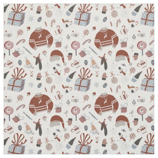 レトロクリスマスセーターパターン ファブリック (見本)