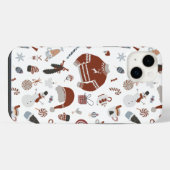 レトロクリスマスセーター柄 iPhoneケース (裏面横)