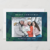 レトロクリスマスタータンチェックプレイド3フォトグリーティング シーズンカード (正面)