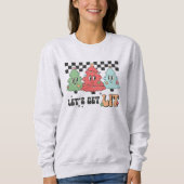 レトロクリスマスツリーが点灯 スウェットシャツ (正面)