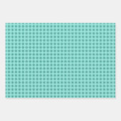 レトロクリスマスツリーと雪片 ラッピングペーパーシート (正面2)