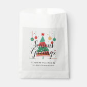レトロクリスマスツリーのカスタマイズ フェイバーバッグ (正面)