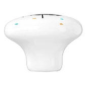 レトロクリスマスツリーのノブ/プル セラミックノブ (側面)